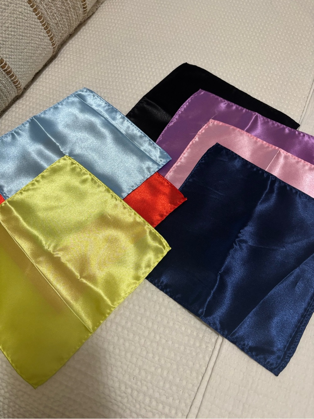 Silk Pocket Square Set - Multi-Color Satin Finish